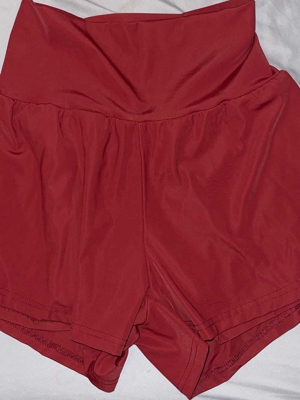 Amazon Women's High-Rise Red Workout Shorts